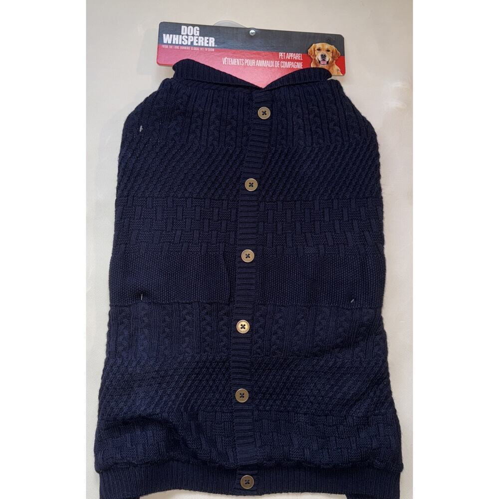 NWT Cesar Millan Dog Whisperer Blue Knit Dog Sweater – XXL